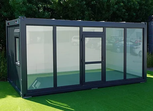 Container 6x3 Mètres avec Paroi Vitrée Ral 7016