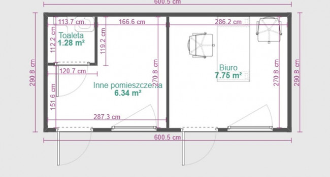 Conteneur social 17m2 + Bureau + Wc – Image 7